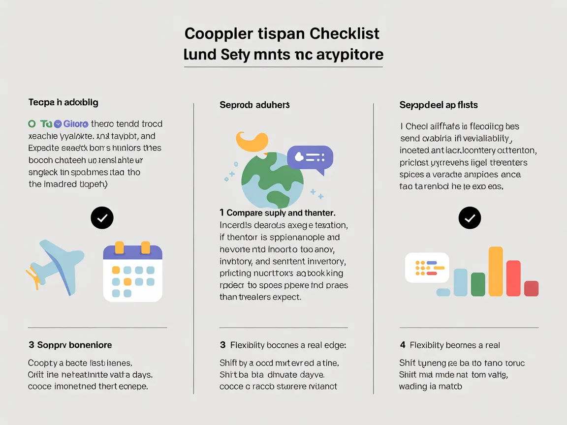 Checklist-style infographic showing how to validate destinations before hype drives prices up.